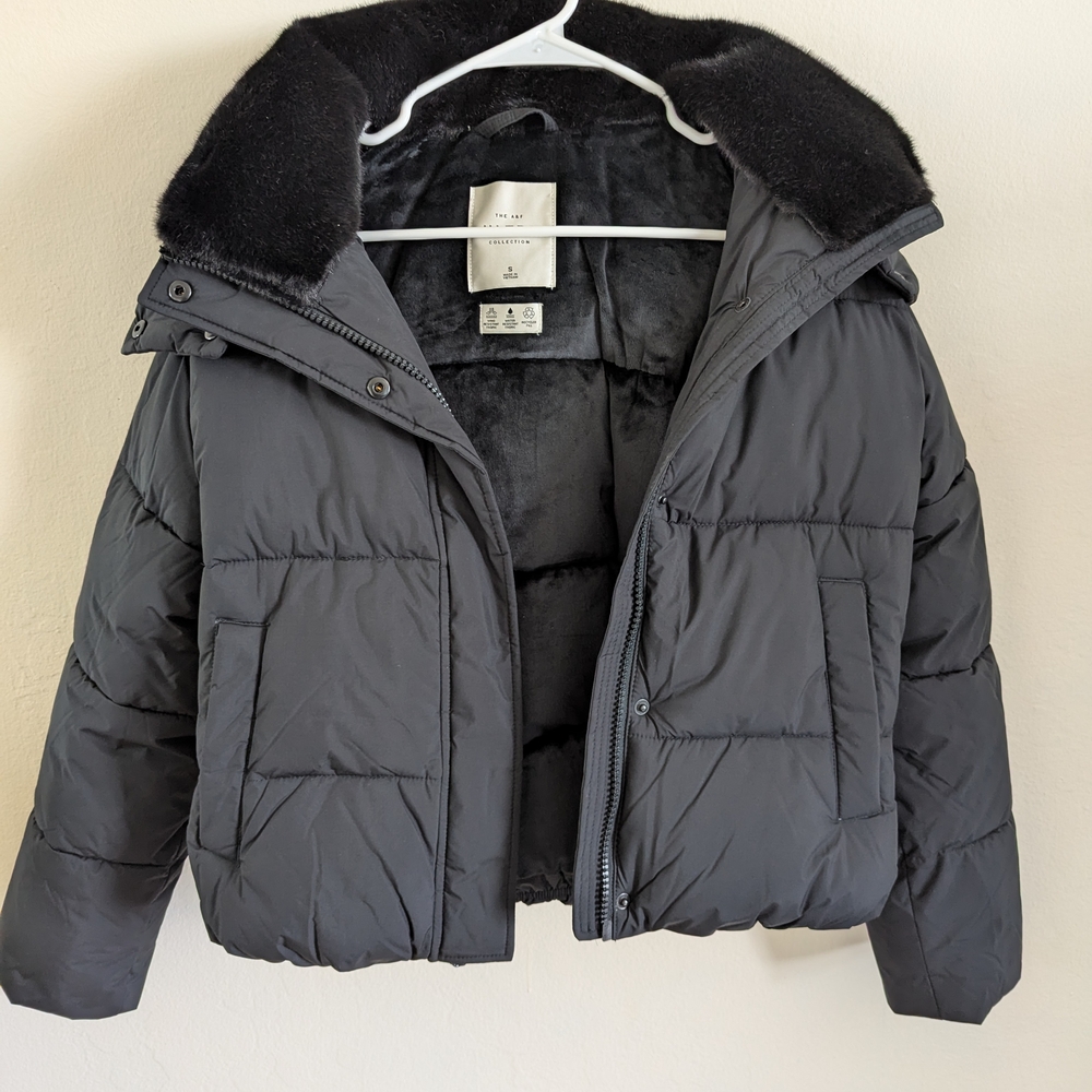 A&F Black Ultra Puffer Jacket